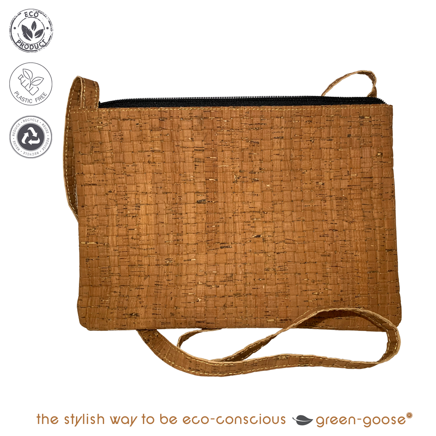 Cork Crossbody Handbag | Turquoise Tiles