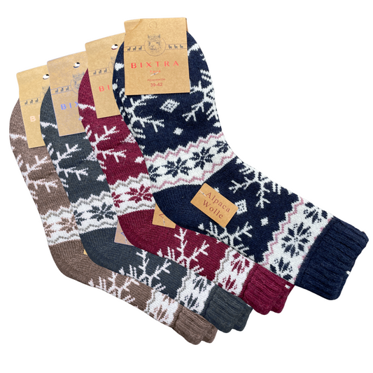 green-goose Alpaca Damessokken - Sterren - 2 Paar - 95%