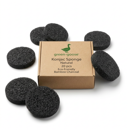 green-goose Bamboe Houtskool Cellulose Sponsjes - 20 Stuks