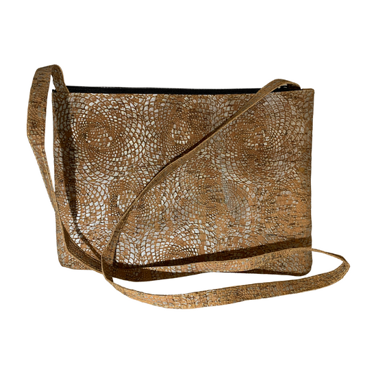 Cork Crossbody Handbag | Turquoise Tiles