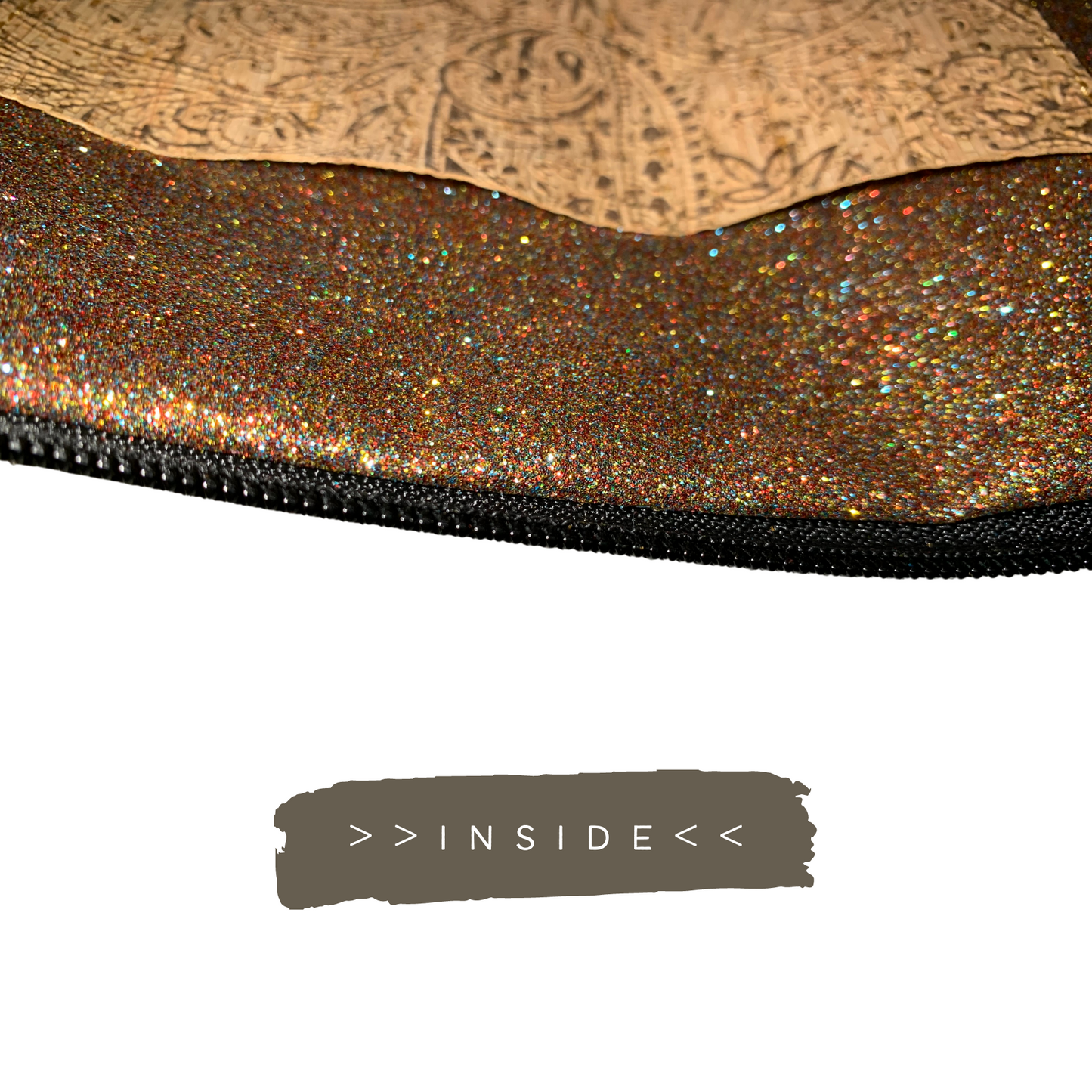 Cork Crossbody Handbag | Turquoise Tiles