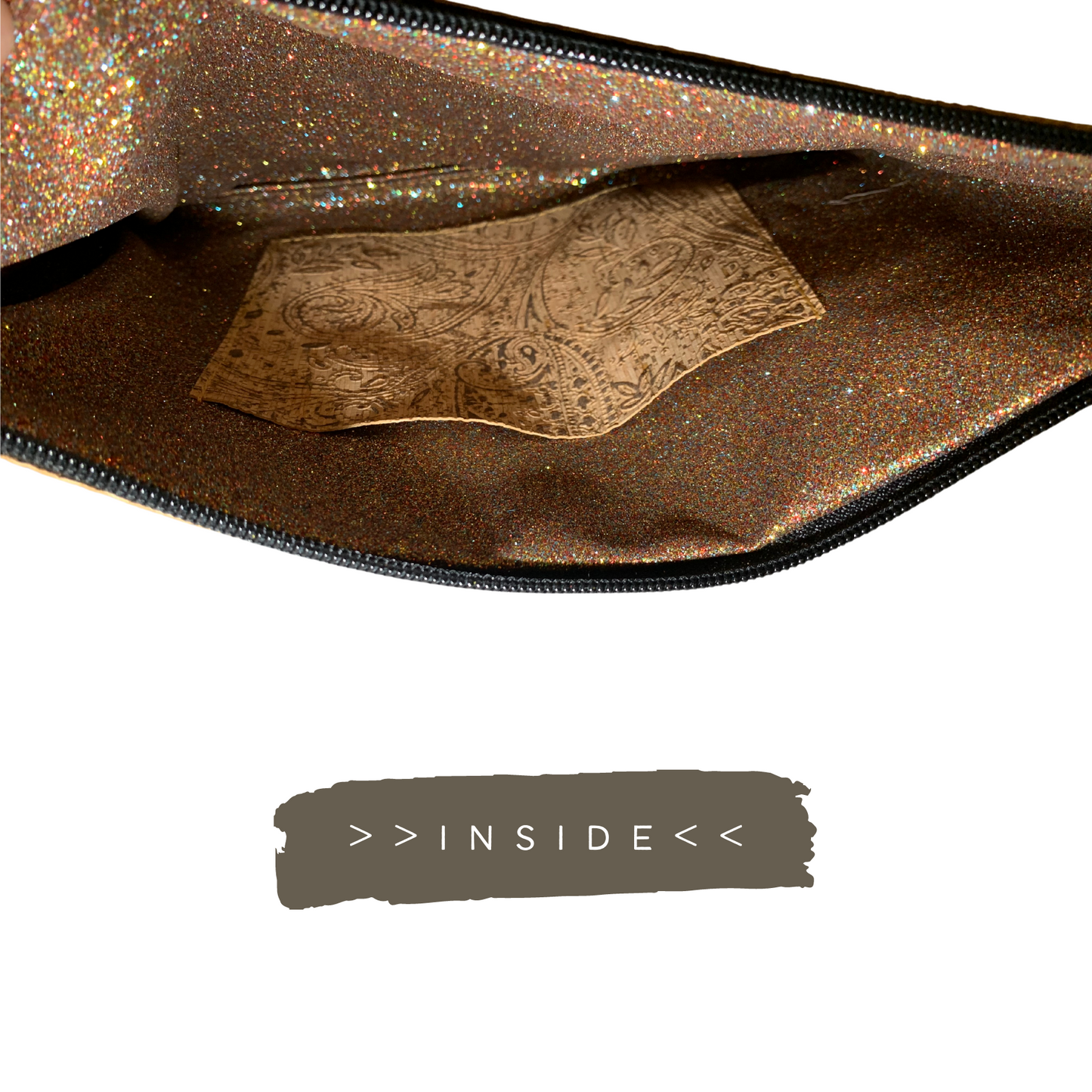 Cork Crossbody Handbag | Turquoise Tiles