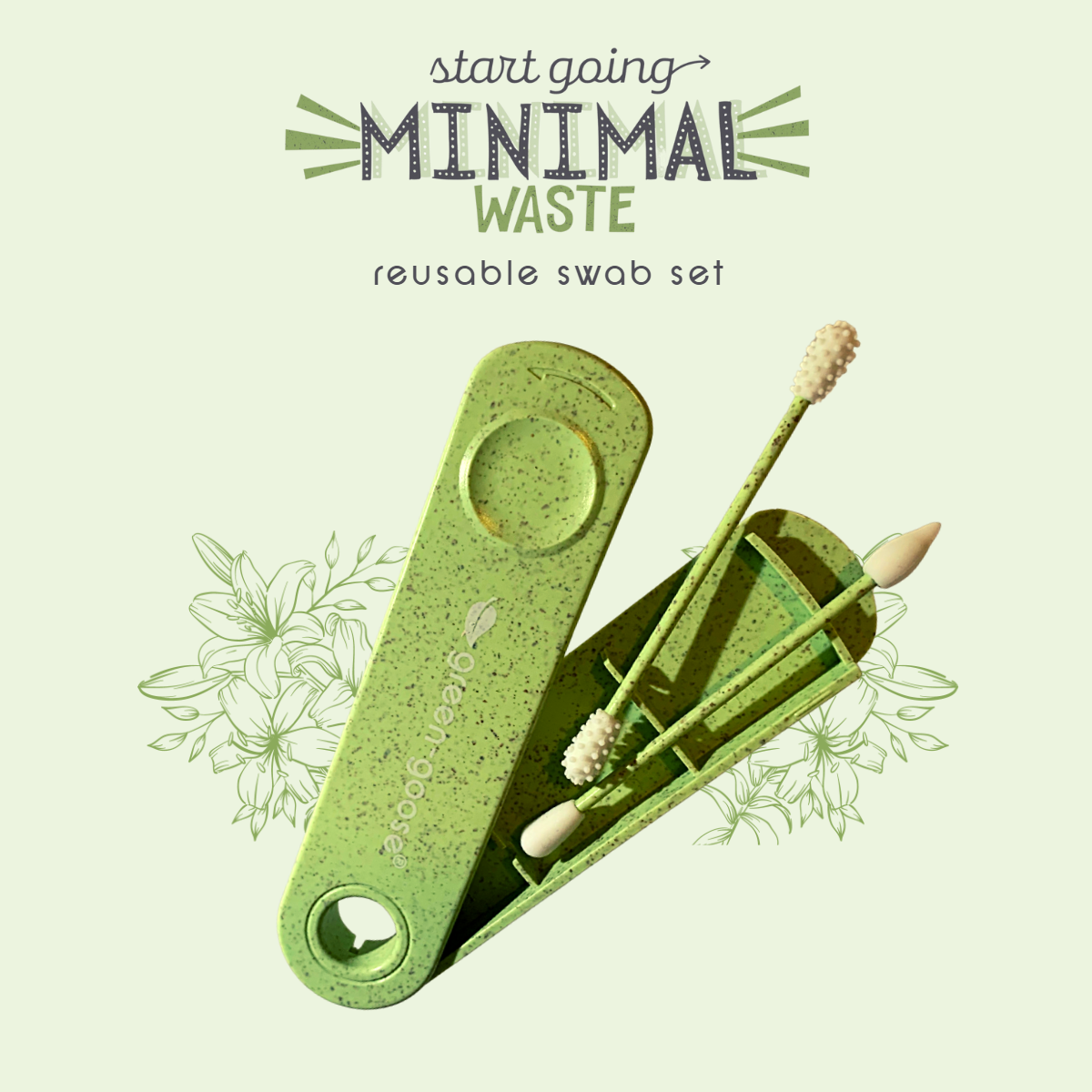Reusable Cotton Swab and Make-up Applicator