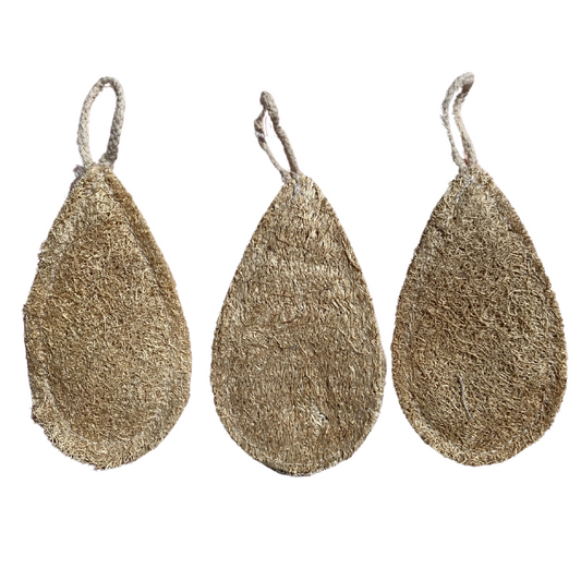 green-goose Loofah Keukenspons Druppel - Set van 3