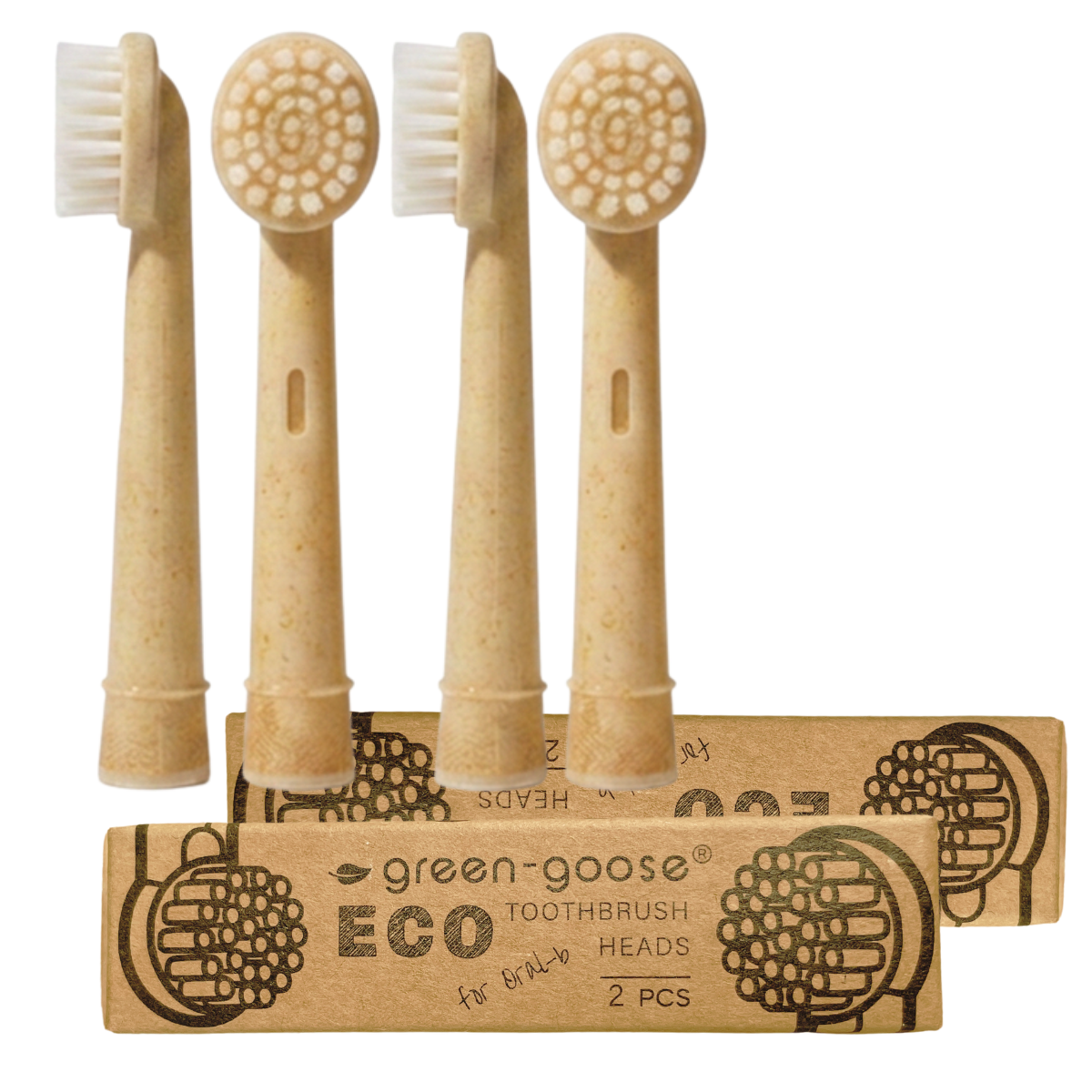 green-goose Oral B Bio-based Castorolie Opzetborstels XL - Ongekleurd