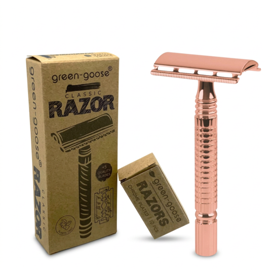 green-goose Klassieke Scheerset - Roze Goud