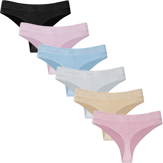 Gaubert Dames Bamboe Naadloos String Slips - 6-pack