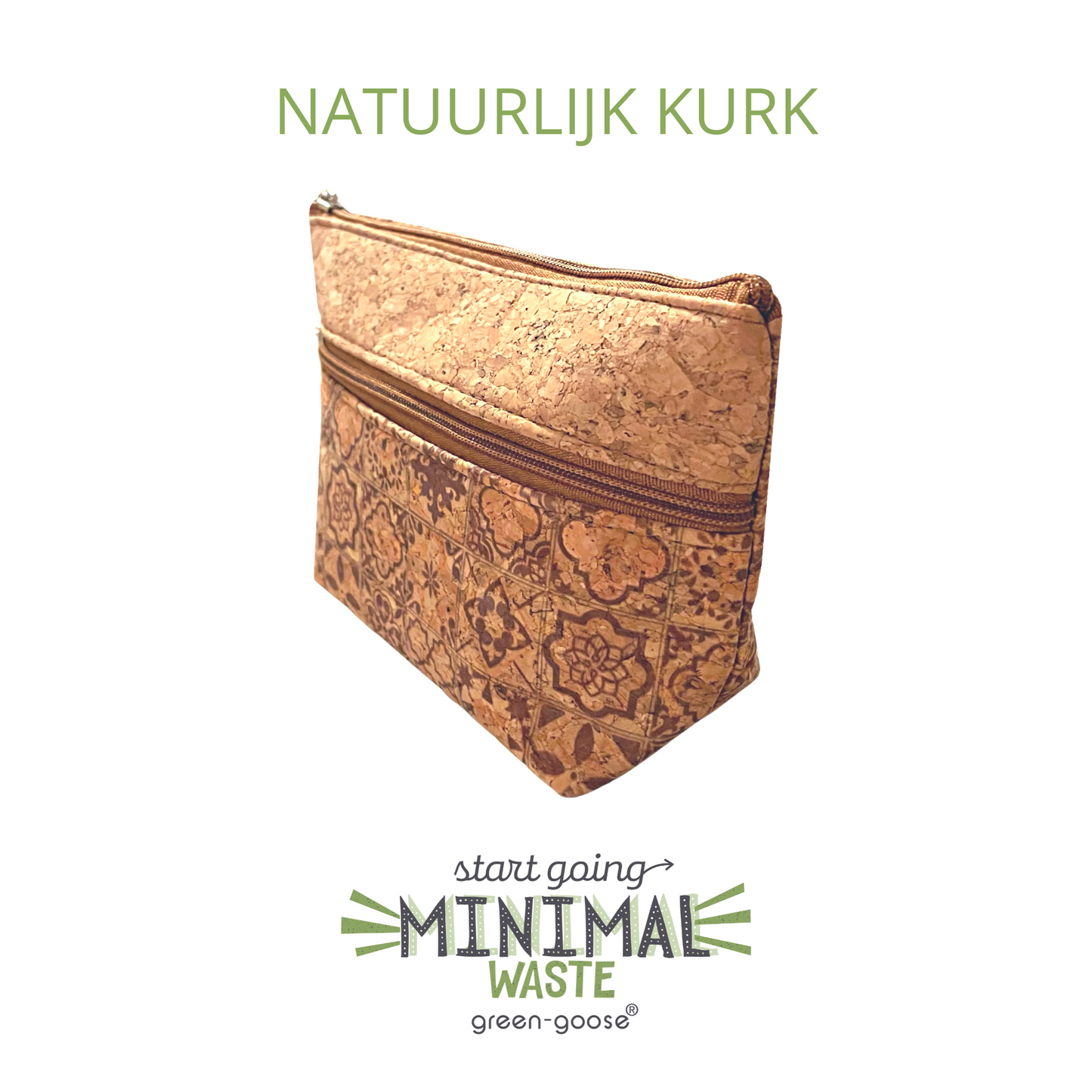 Cork Deep Pouch | Brown Tile