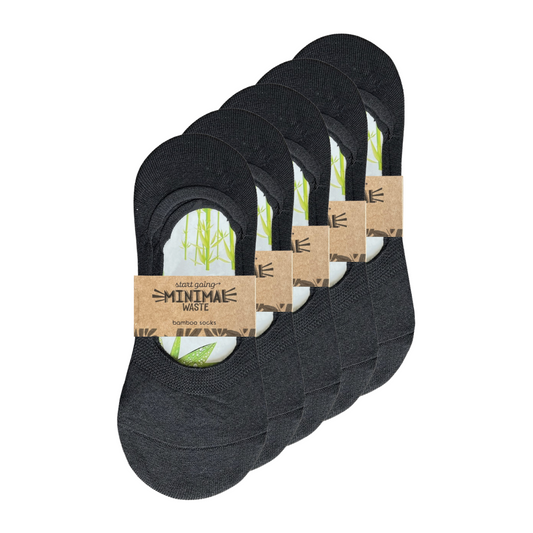 5 Paar Bamboe Footies | Dames | Zwart | 35-39 green_goose_projects