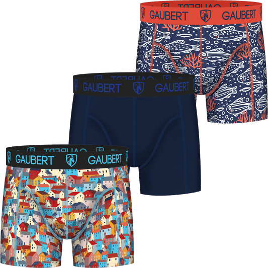 Gaubert Bamboe Boxershorts | 3 Stuks | Vis en Huizen green_goose_projects