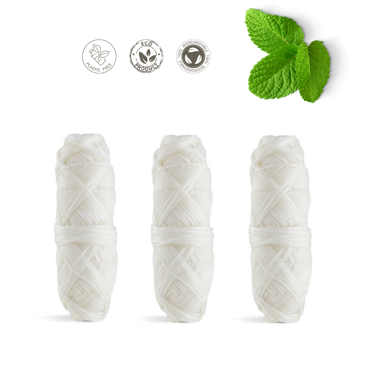Bio-based Flosdraad Navulling | 3 Stuks | Mint green_goose_projects