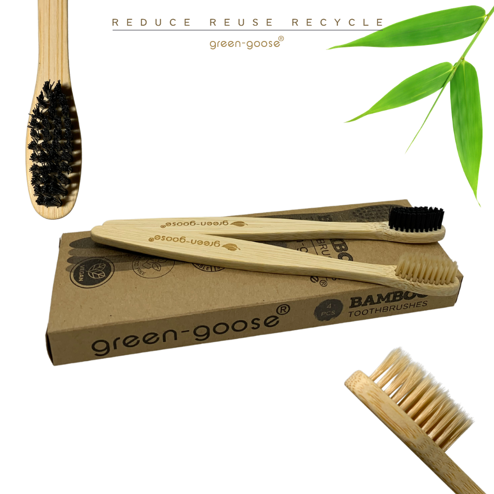 Bamboo Toothbrush | 4 Pieces | Hard & Medium