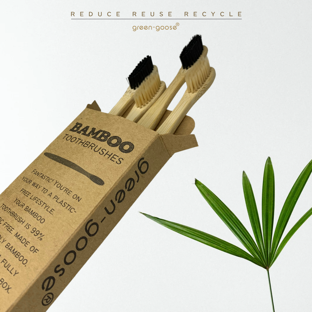 Bamboo Toothbrush | 4 Pieces | Hard & Medium