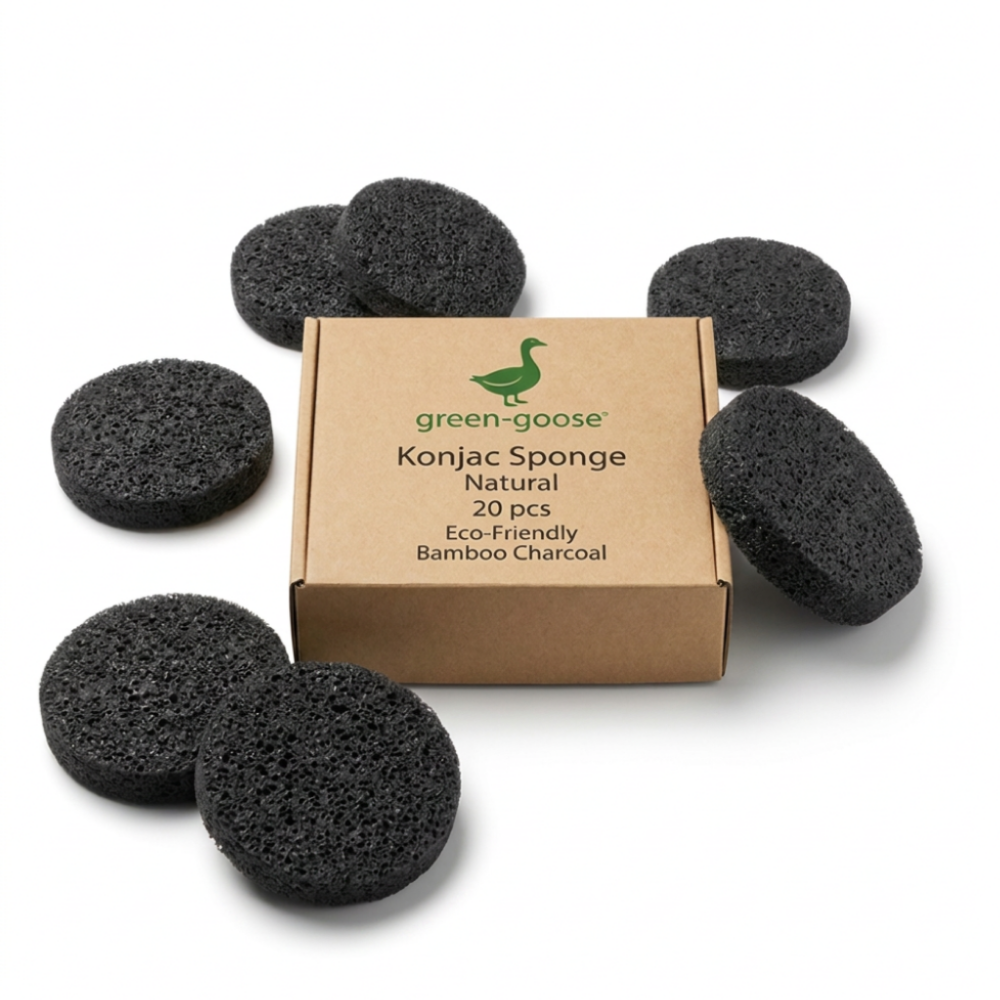 Bamboo Charcoal Cellulose Sponges | 20 pieces