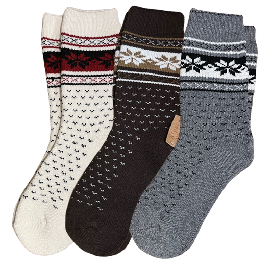 green-goose Alpaca Men's Socks - 2 Pairs - Blue/Gray - 95%