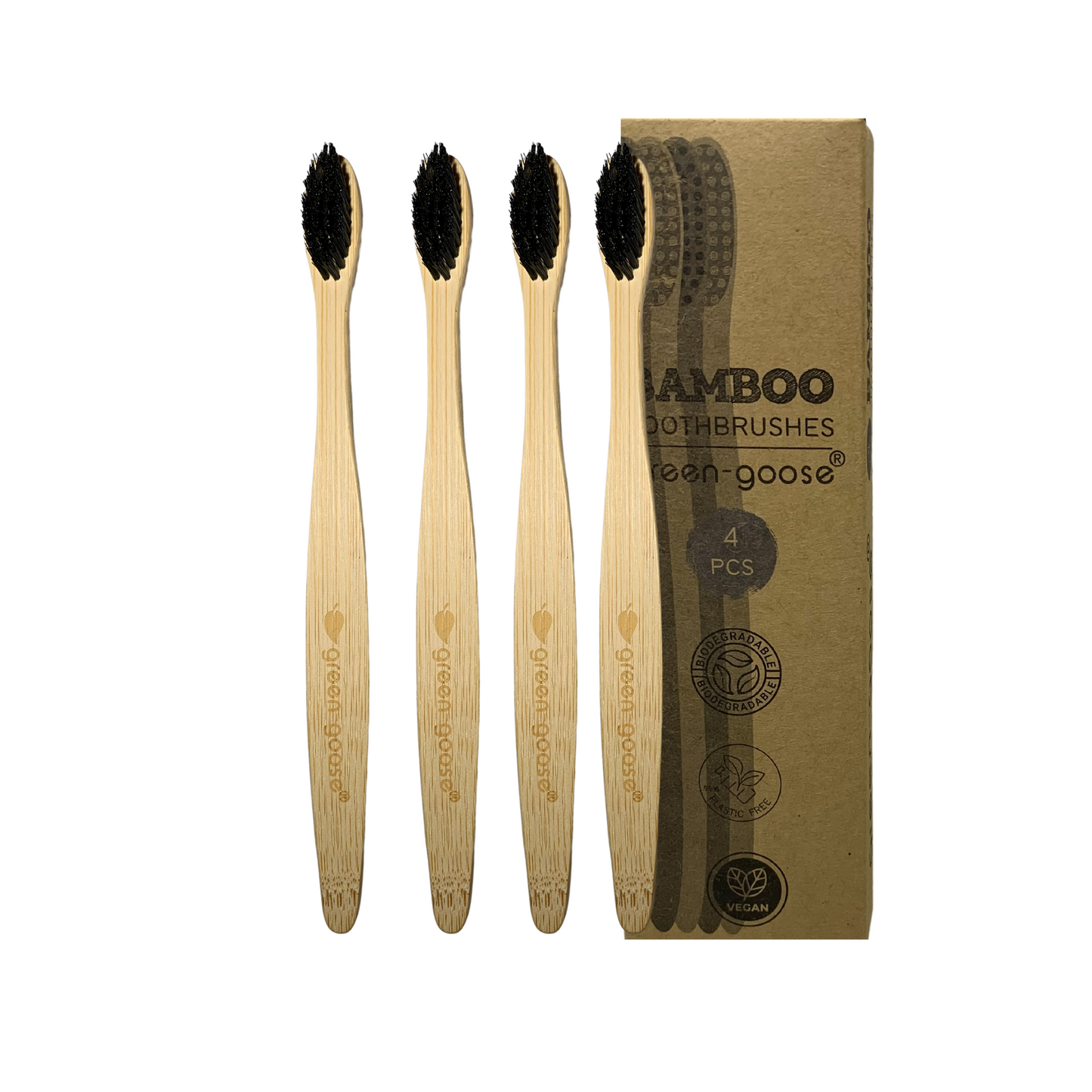 Bamboo Toothbrush | 4 Pieces | Hard