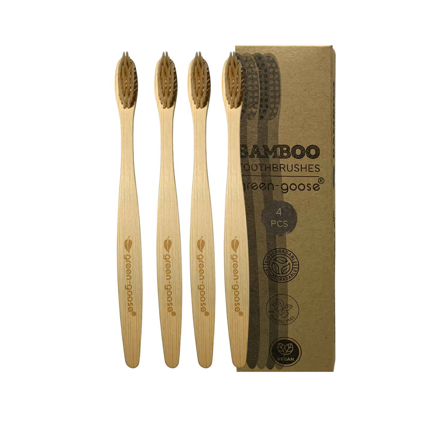 Bamboo Toothbrush | 4 Pieces | Medium