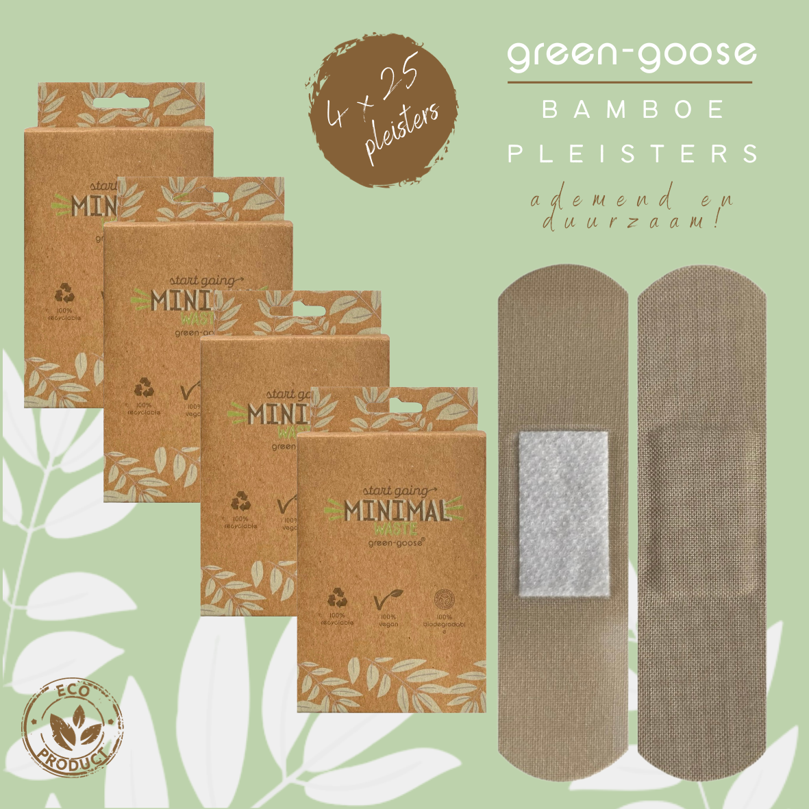 green-goose Bamboe Pleisters | 4x25 Stuks