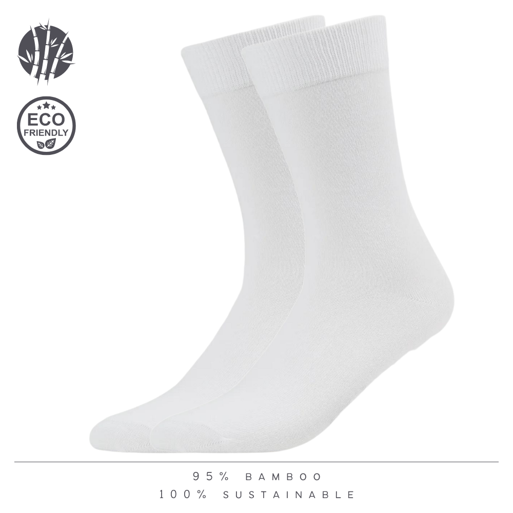green-goose Bamboe Unisex Sokken - Wit- 5 Paar - 95%
