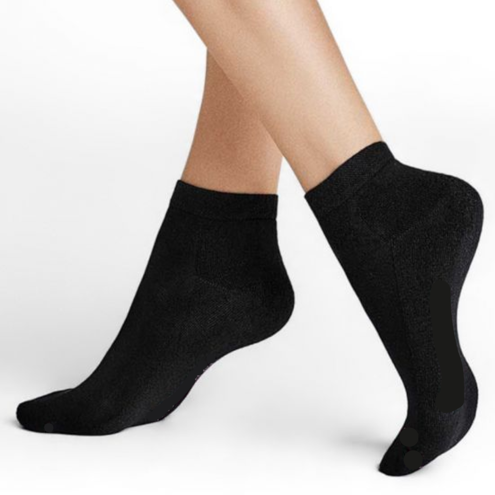 green-goose Bamboe Enkelsokken Dames - 5 Paar - Zwart - 95% Bamboe