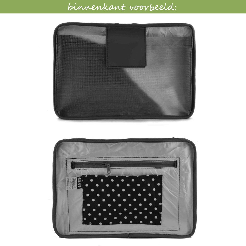 green-goose Laptoptas Strade - Wit/Groen