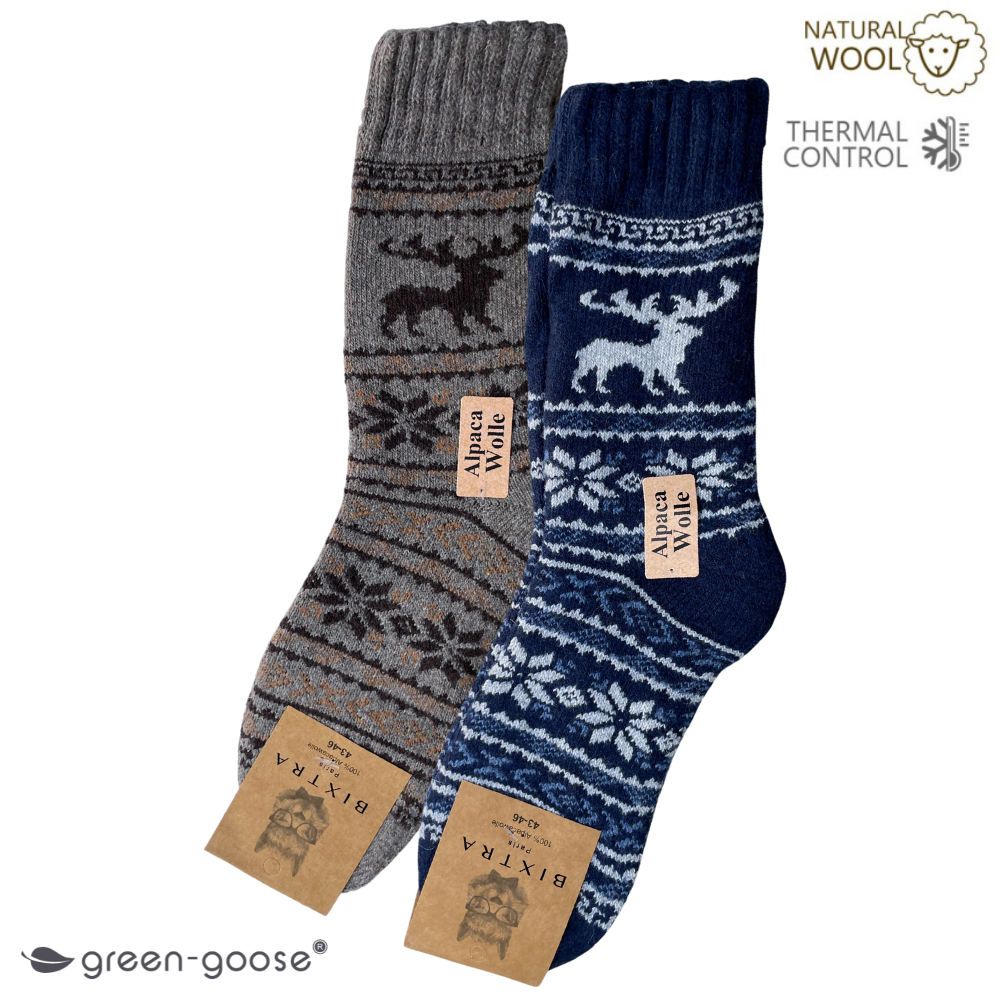 Alpaca Socks Women | 2 Pair | Blue grey