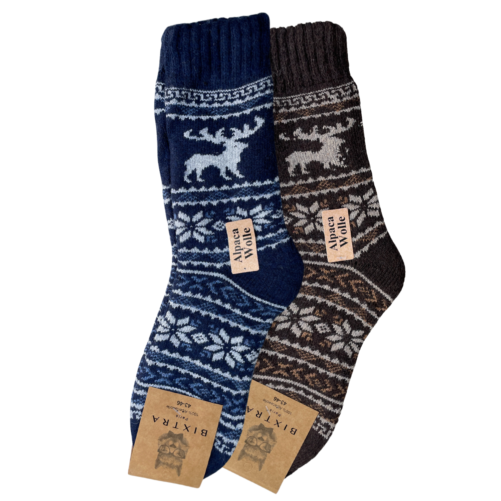 Alpaca Socks Women | 2 Pair | Blue grey