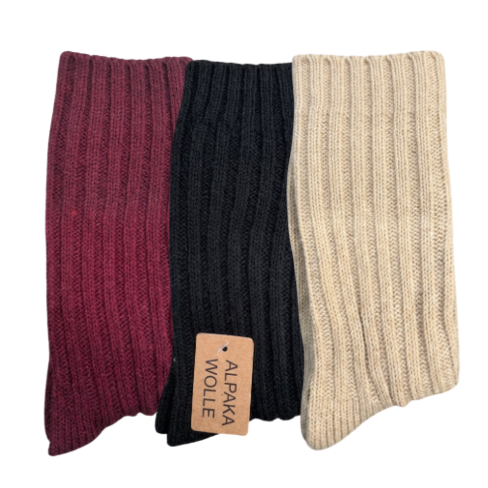 green-goose Alpaca Dames Sokken Effen