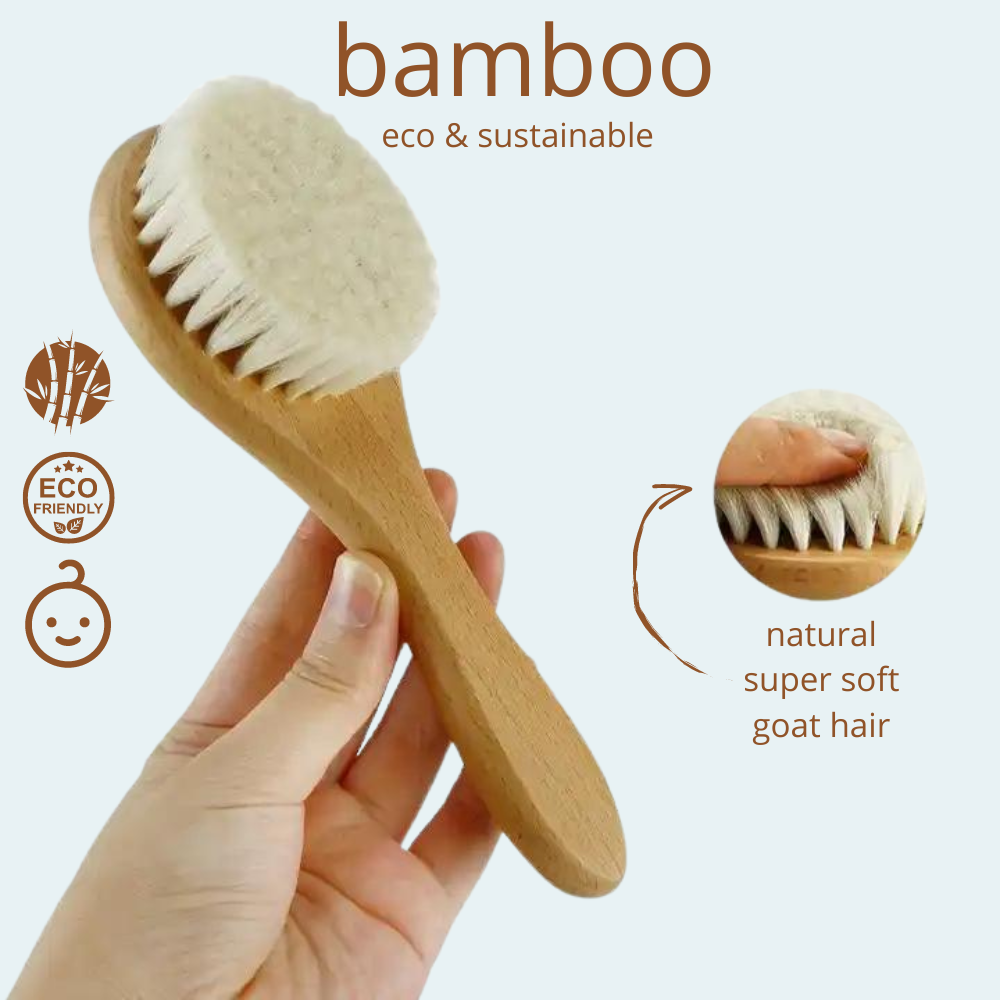 Bamboo baby hair deals brush