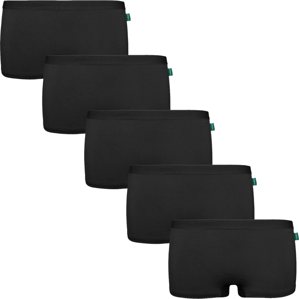 Gaubert Dames Bamboe Boxershorts Laag - Naadloos - Zwart - 5-Pack