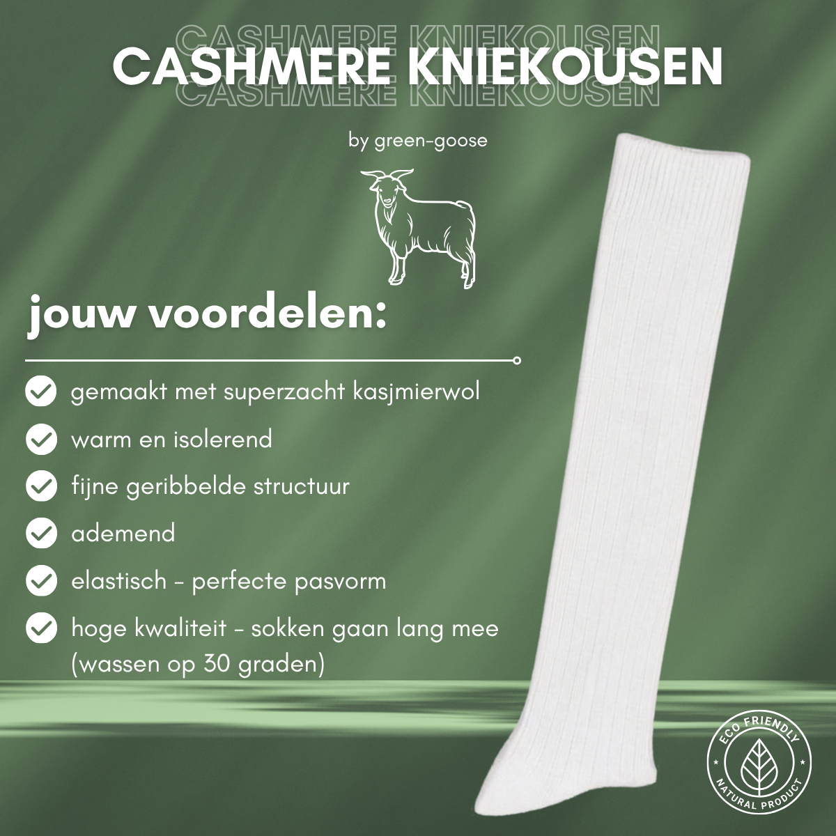 green-goose Cashmere Wollen Kniekousen