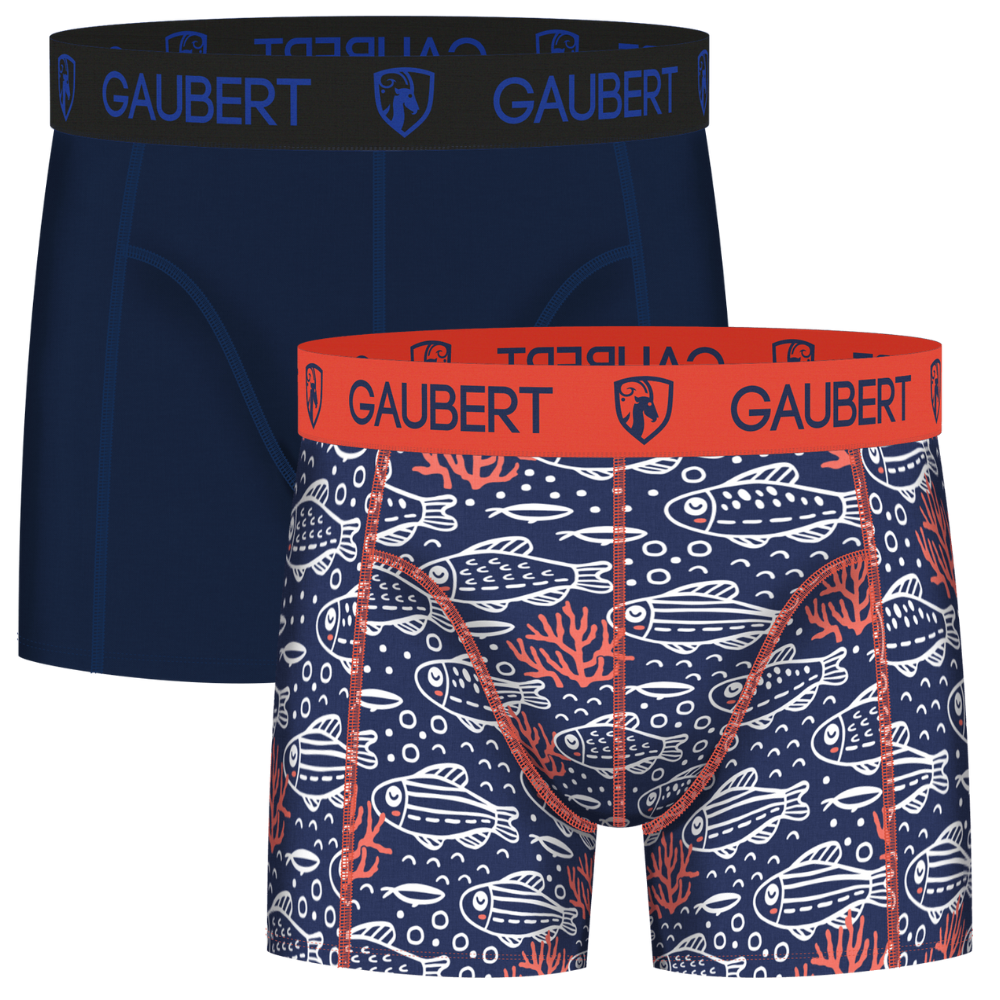 Gaubert Bamboo Boxer Shorts | 3 Pieces | Fish and Houses | Turquoise