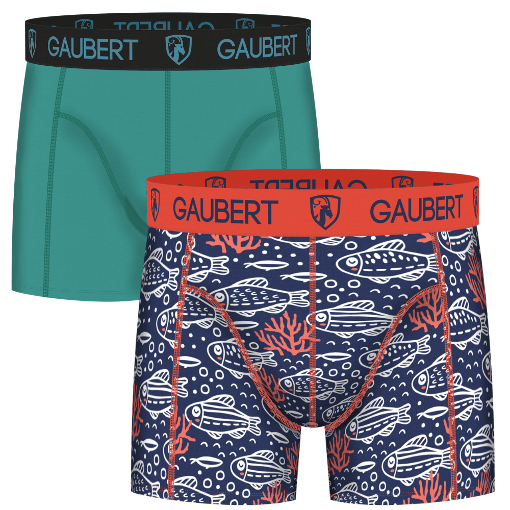 Gaubert Bamboe Boxershorts - Duo Set XL - Vissen