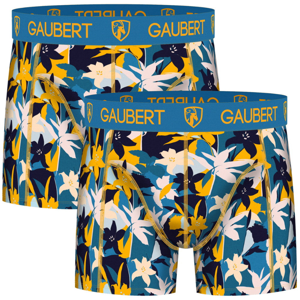 Gaubert Bamboo Boxer Shorts | 3 Pieces | Fish and Houses | Turquoise