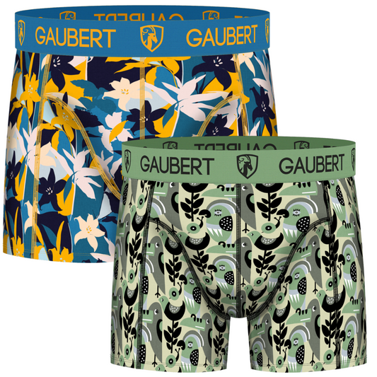 Gaubert Bamboo Boxer Shorts | 3 Pieces | Fish and Houses | Turquoise