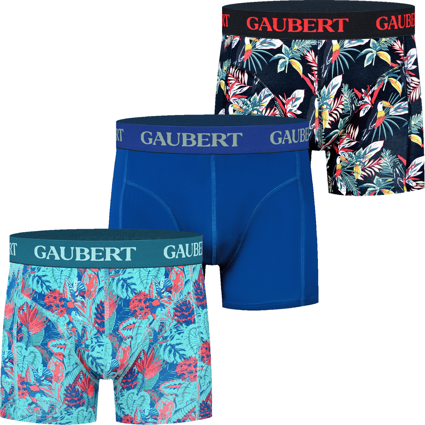 Gaubert Bamboe Boxershorts | 3 Stuks | Blauw