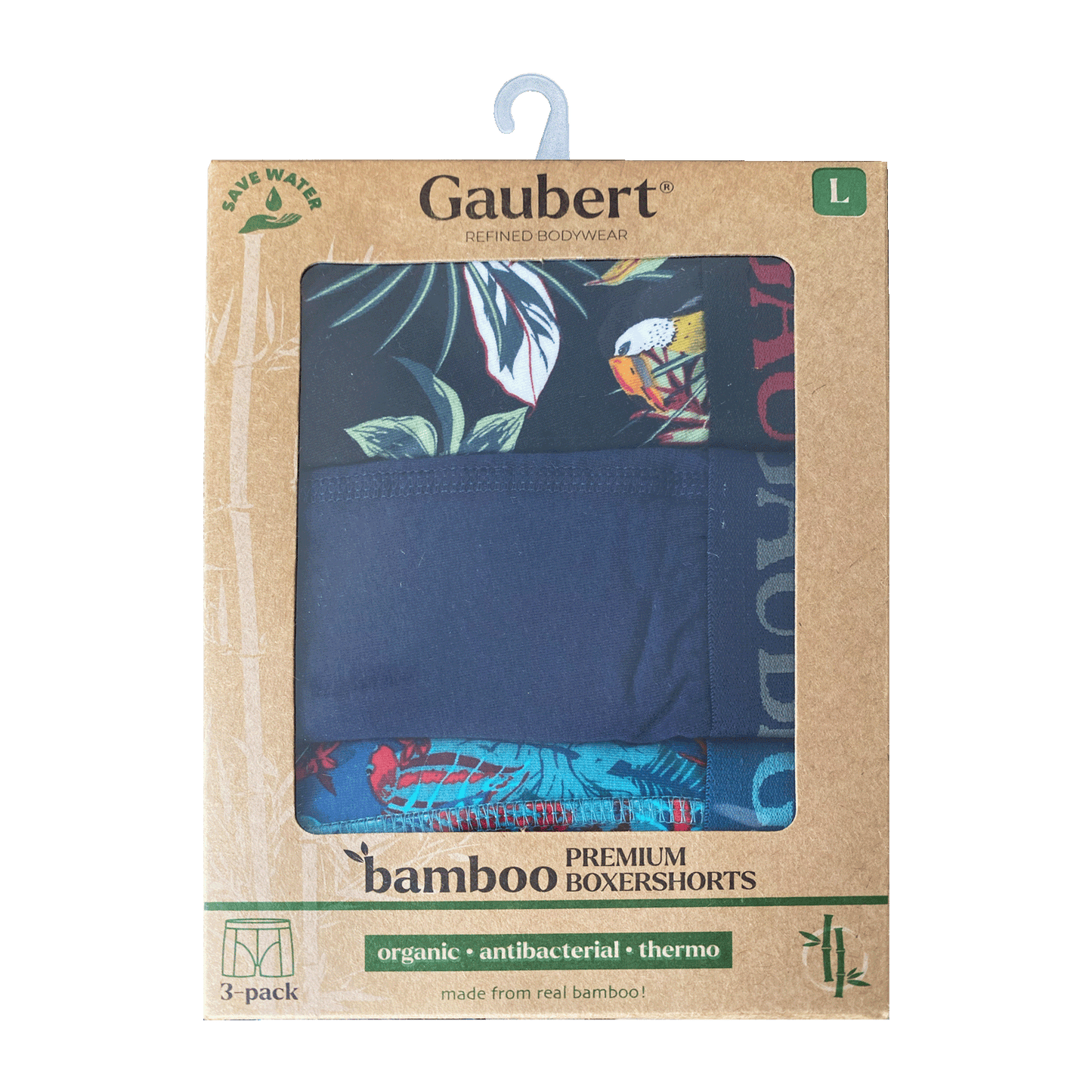 Gaubert Bamboe Boxershorts | 3 Stuks | Blauw