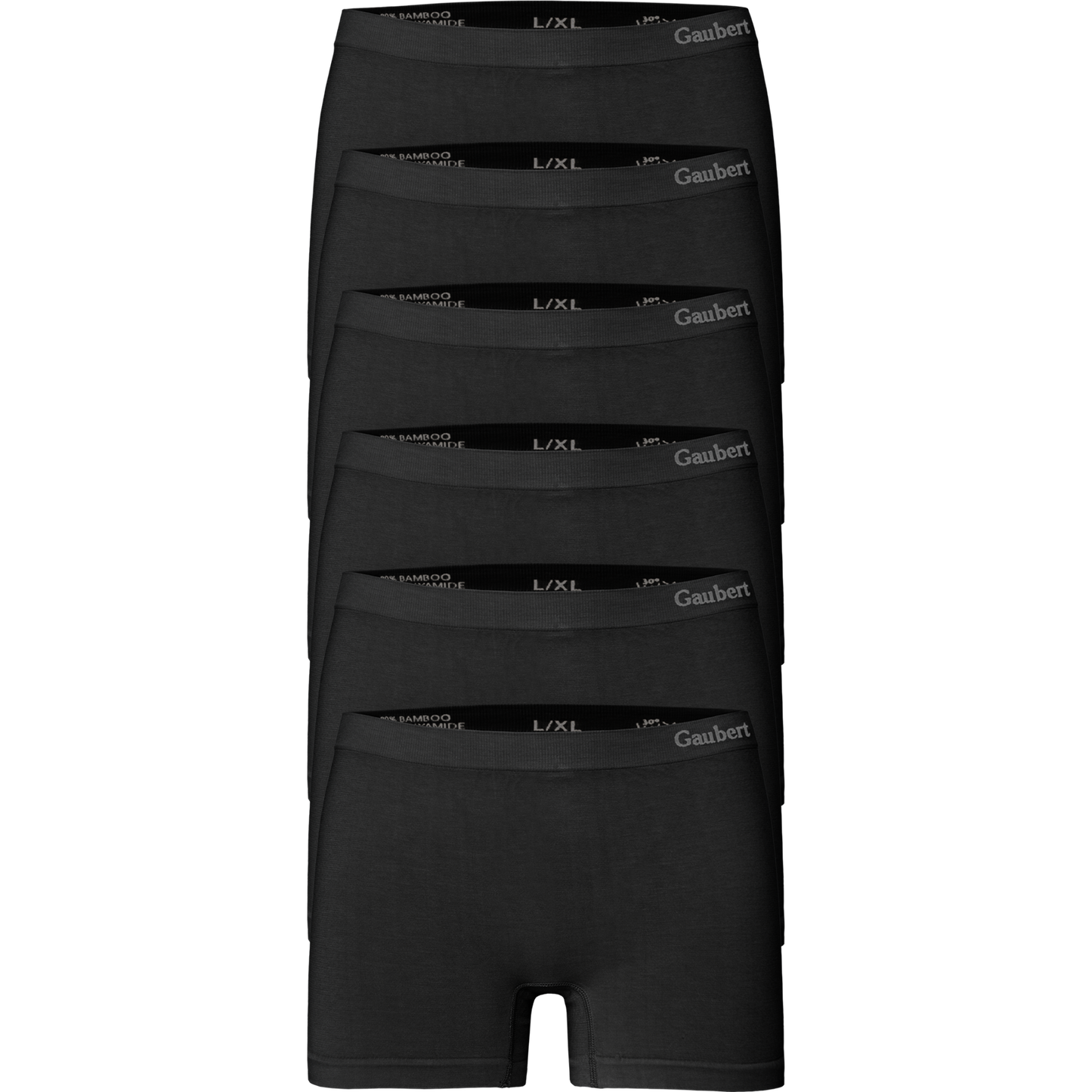 Gaubert Dames Bamboe Boxershorts - Naadloos - Zwart - 5-Pack
