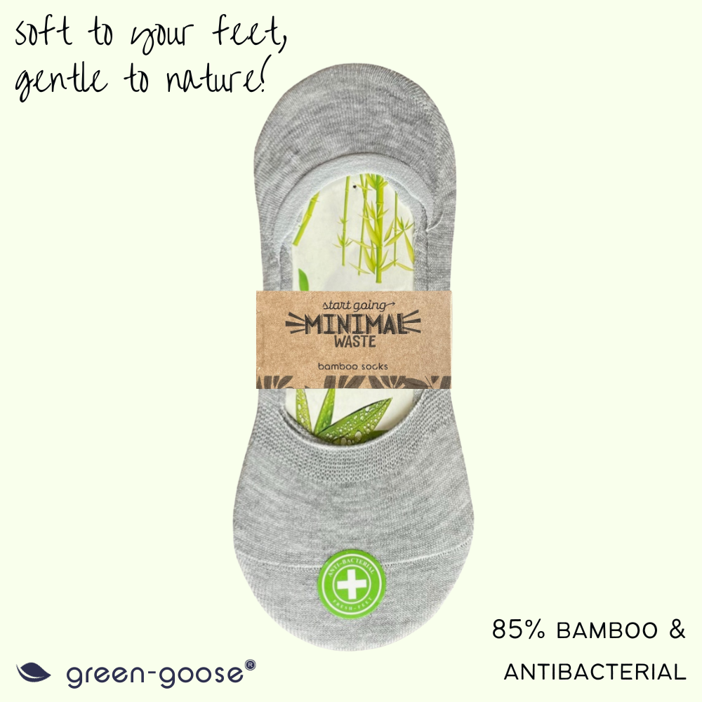 green-goose Bamboe Dames Footies | 10 paar| Grijs | Maat 35-39