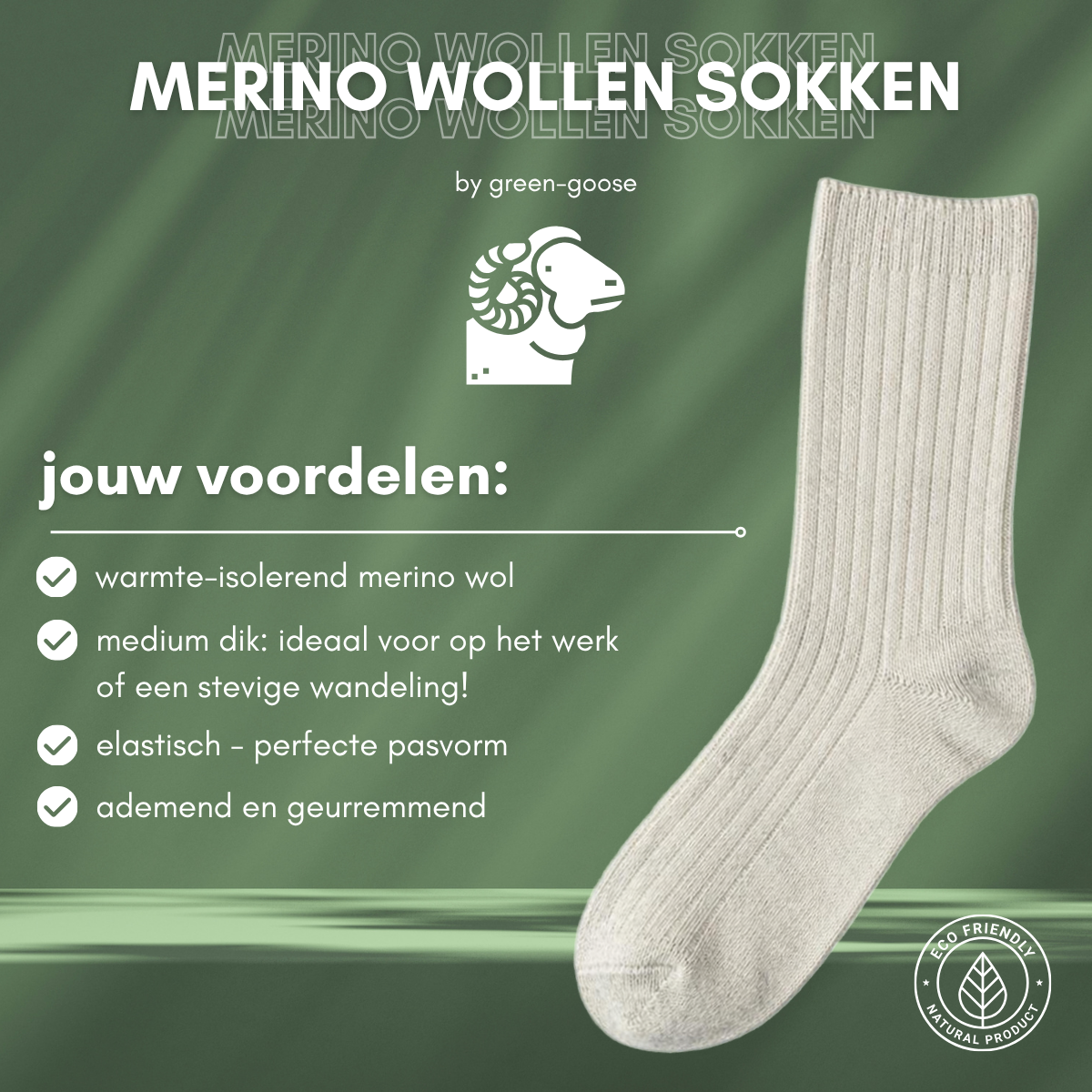 green-goose Merino Wollen Heren Sokken