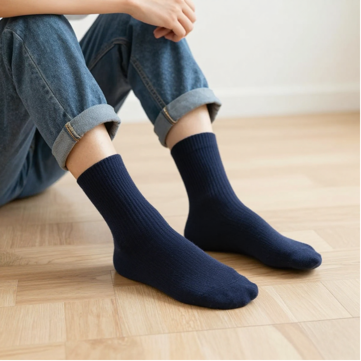 green-goose Bamboo Unisex Socks - 2 Pairs - Black - 95% Bamboo