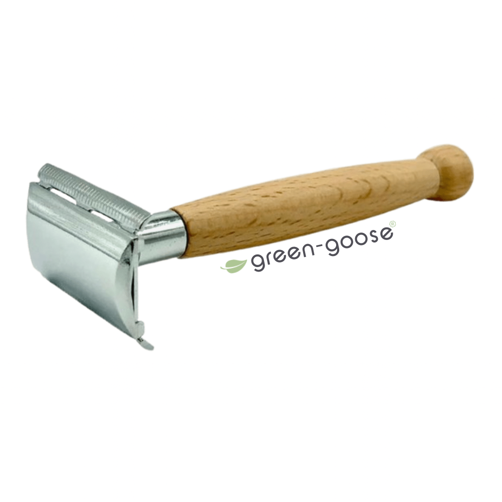 green-goose Klassiek Scheermes met Scheerzeep en Scheerkwast  | Bamboe