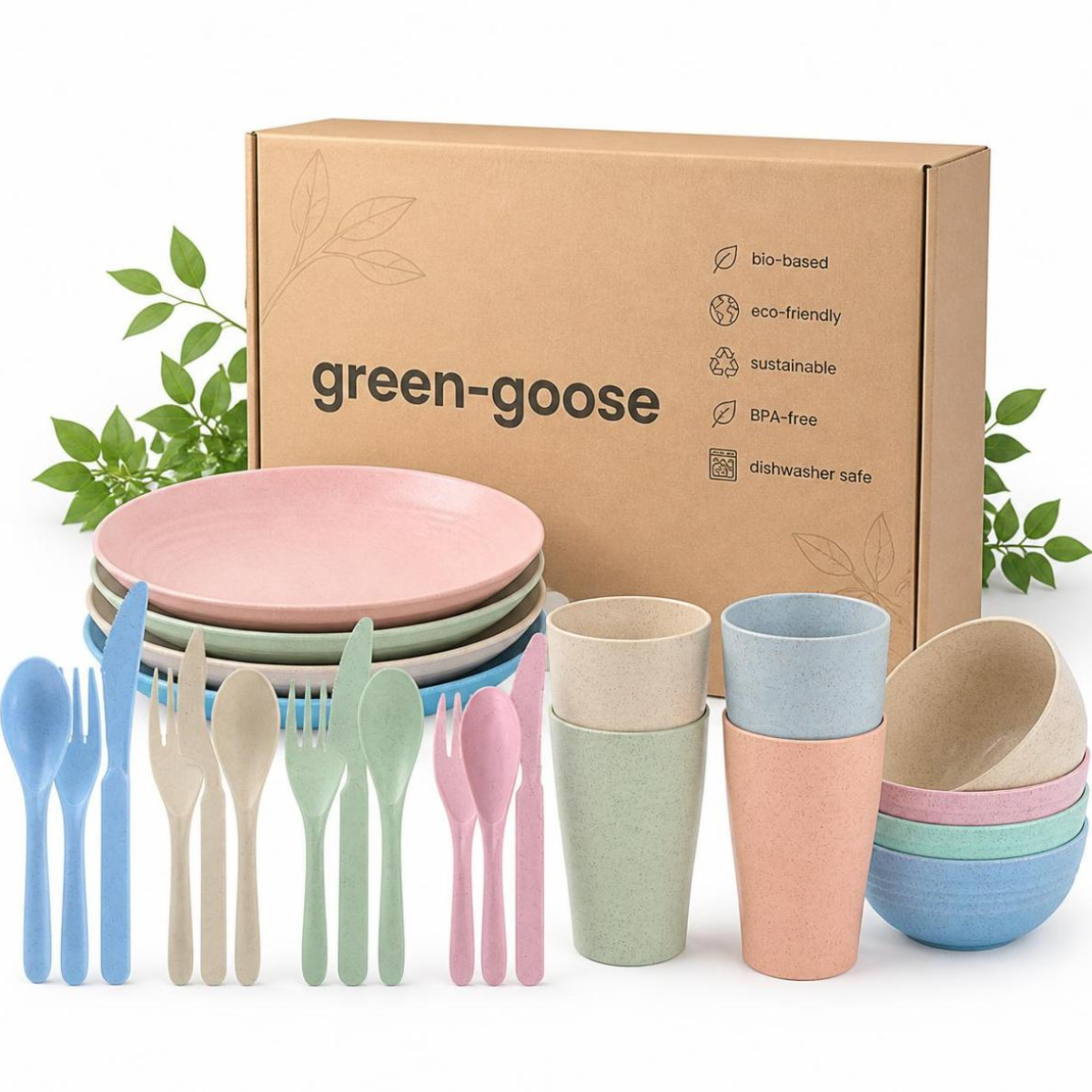 green-goose Bio-based Servies Set - 28-delig