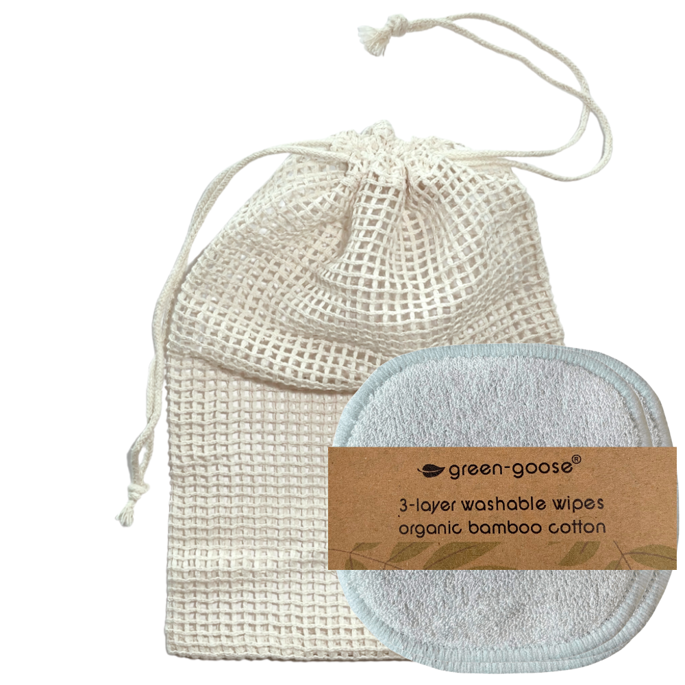 Reusable XL Bamboo Organic Cotton 3-layer Cotton Pads | 5 Pieces | Soft