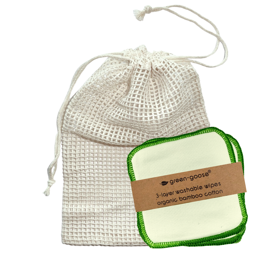 Reusable XL Bamboo Organic Cotton 3-layer Cotton Pads | 5 Pieces | Soft