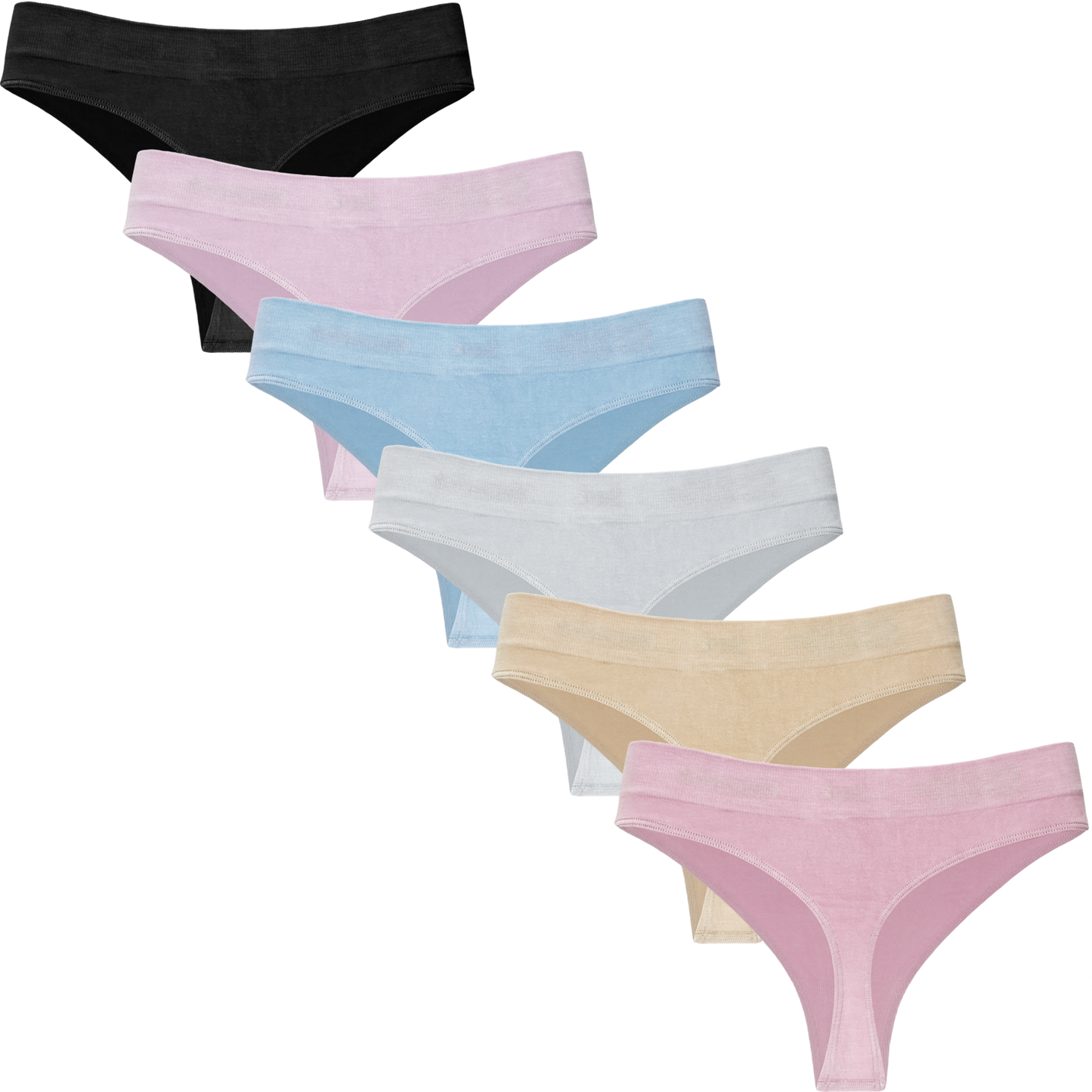 Gaubert  Dames Bamboe Naadloos String Slips - 6-pack