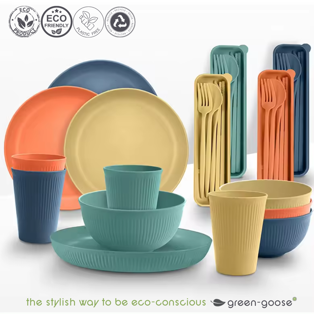 green-goose Bioplastic Servies - 28-delig