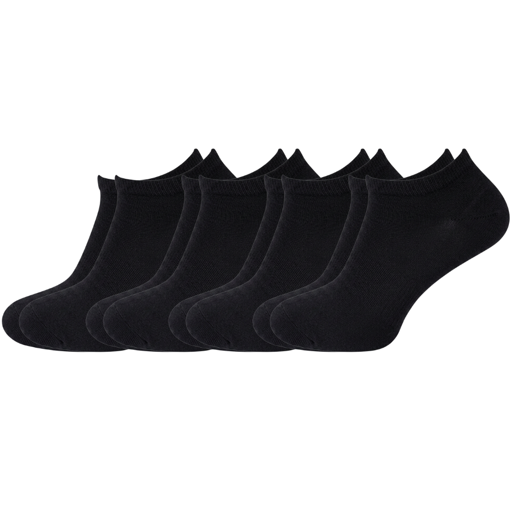 green-goose Bamboo Ankle Socks Men - 5 Pairs - Black - 95% Bamboo
