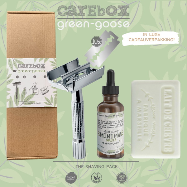 green-goose Carebox | The Shaving Pack | Zilver Vlindersluiting