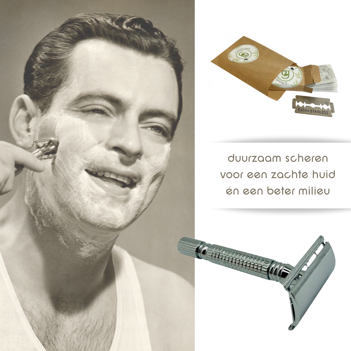 green-goose Carebox | The Shaving Pack | Zilver Vlindersluiting